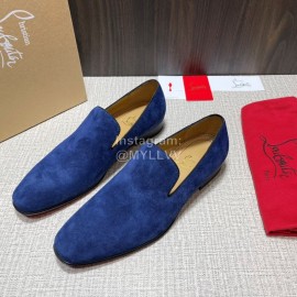 Cl Spring Leather Velvet Casual Shoes For Men Blue