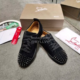 Christain Louboutin Fashion Leather Casual Shoes For Men And Women Black
