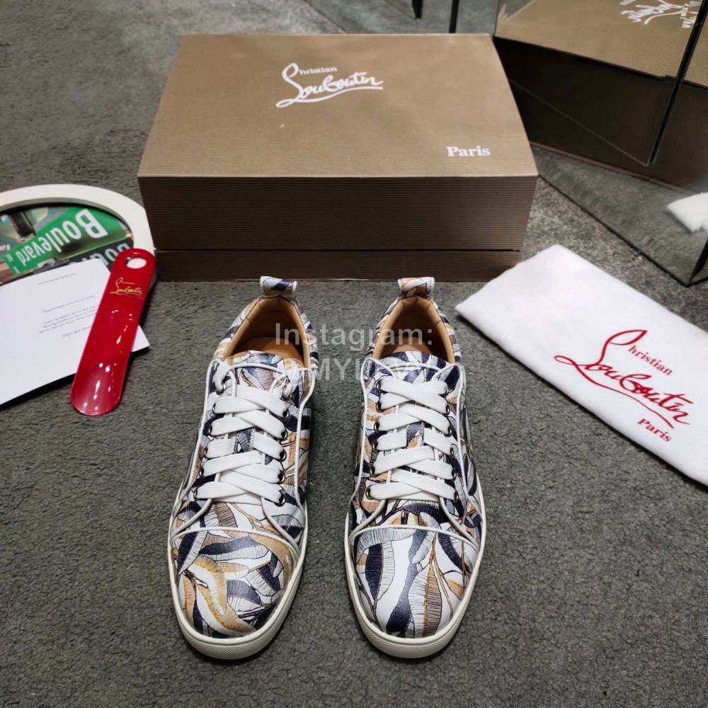 Christain Louboutin Fashion Printed Leather Casual Shoes For Men And Women