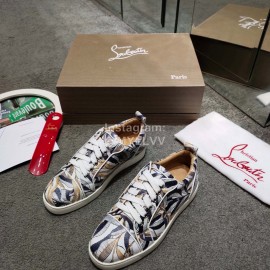 Christain Louboutin Fashion Printed Leather Casual Shoes For Men And Women