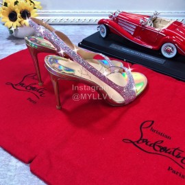 Christain Louboutin Shining Colorful Sheepskin High Heel Sandals For Women 