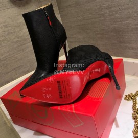Christain Louboutin Black New Calf High Heeled Boots For Women 