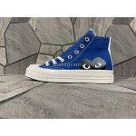 Converse Cdg Comme Des Garons Play Casual High Sport Canvas Shoes Blue