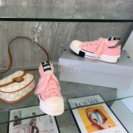 Converse Rickowens Casual Canvas Shoes Pink
