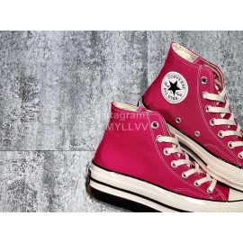 Converse Chuck 1970s Casual High Sport Canvas Shoes Rose Red