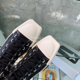 Converse Rickowens Square Head Casual High Sport Canvas Shoes Black