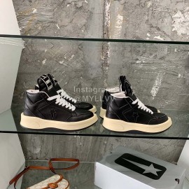 Converse Rickowens Leather Thick Soled Shoes Black