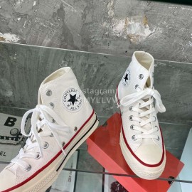 Converse Casual High Top Canvas Shoes For Women White