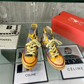 Converse Fashion High Top Canvas Shoes For Women Yellow