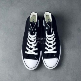 Converse All Star Thick Soled Raised Canvas Casual High Top Shoes Black