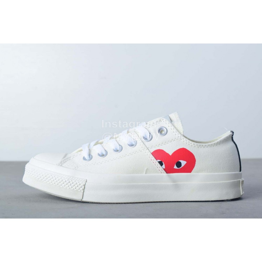 Converse Cdg Casual Canvas Shoes For Men And Women White