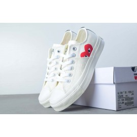 Converse Cdg Casual Canvas Shoes For Men And Women White