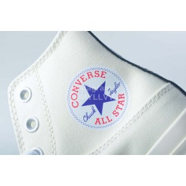 Converse Cdg Casual High Top Canvas Shoes For Men And Women White