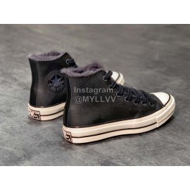 Converse Chuck 70s Leather Wool High Top Shoes Black