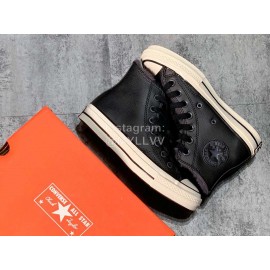 Converse Chuck 70s Leather Wool High Top Shoes Black