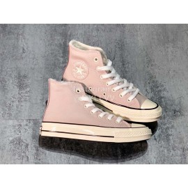 Converse Chuck 70s Leather Wool High Top Shoes Pink