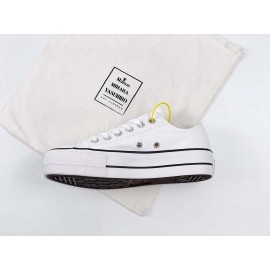 Converse All Star Lift Thick Soled Canvas Shoes White
