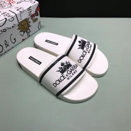 DG Fashion Soft Rubber Slippers White For Men And Women