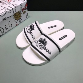 DG Fashion Soft Rubber Slippers White For Men And Women