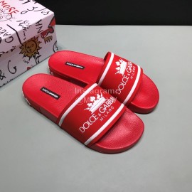 DG Fashion Soft Rubber Slippers For Men And Women Red