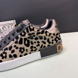 DG Printed Canvas Leather Casual Sneakers For Men Khaki