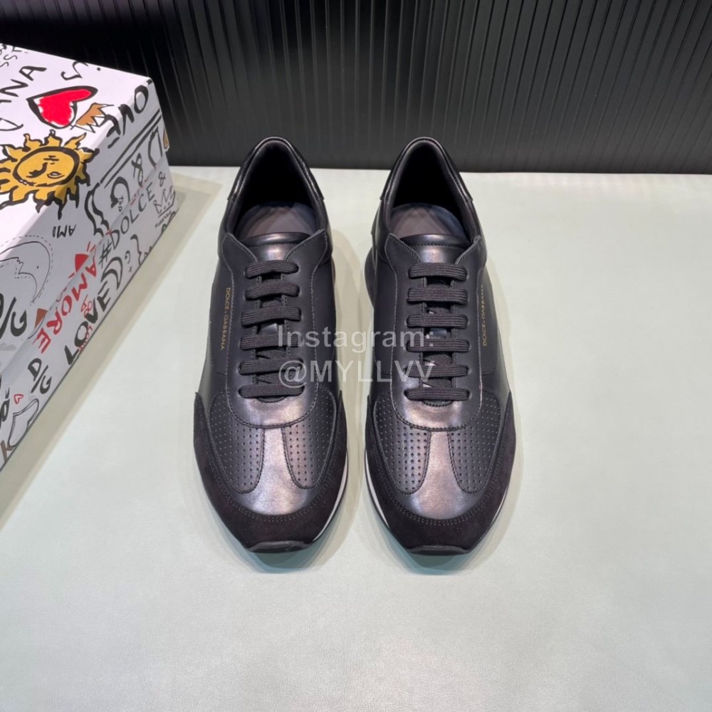 DG Silk Cowhide Casual Sneakers For Men Black