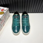 DG Alligator Calf Leather Fashion Sneakers For Men Green