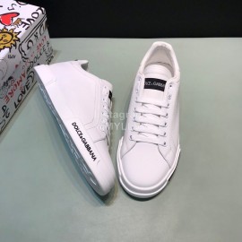 DG Fashion Cowhide Casual Sneakers For Men White