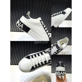 DG Fashion Cowhide Casual Sneakers White For Men