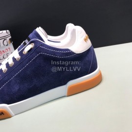 DG Fashion Cowhide Casual Sneakers For Men Navy