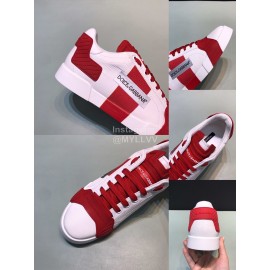 DG Fashion Cowhide Casual Sneakers For Men Red