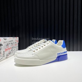 DG Fashion Cowhide Casual Sneakers For Men Blue