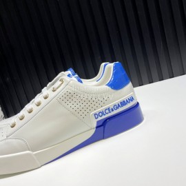 DG Fashion Cowhide Casual Sneakers For Men Blue