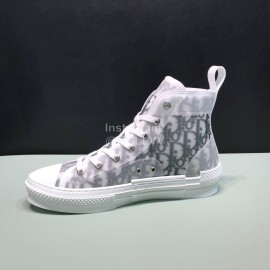 Dior Classic Oblique Printed High Top Couple Casual Shoes 