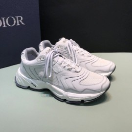 Dior Calf Leather Mesh Sneakers For Men And Women White