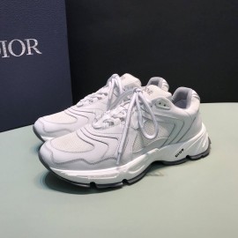 Dior Calf Leather Mesh Sneakers For Men And Women White