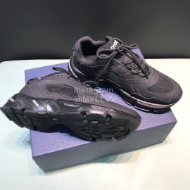 Dior Calf Leather Mesh Sneakers For Men And Women Black