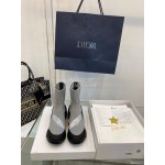 Dior Autumn Winter Elastic Socks Casual Shoes Gray
