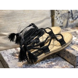 Dior Woven Sandals For Women Black