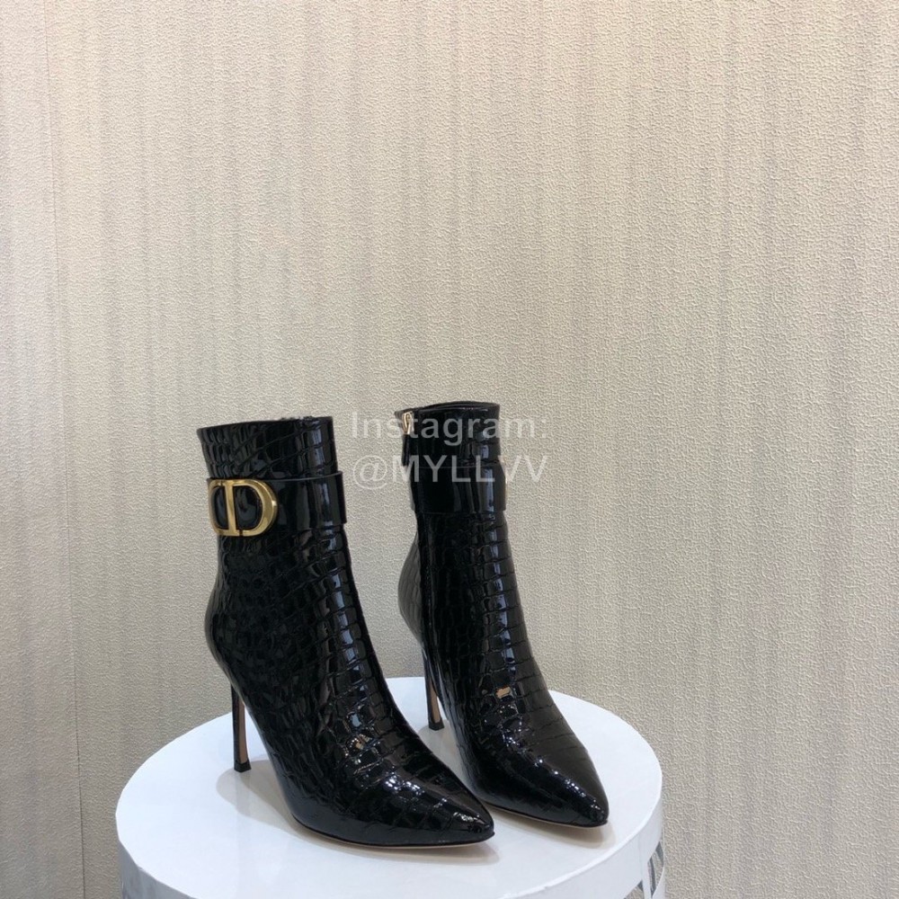 Dior Black Leather Stilettos