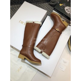 Dior Brown Calf Boots For Women