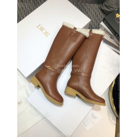 Dior Brown Calf Boots For Women