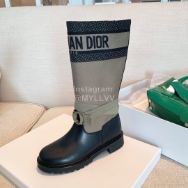 Dior Canvas Embroidered  Boots