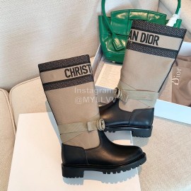 Dior Canvas Embroidered  Boots