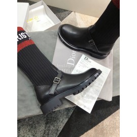 Dior Winter New Knitted Elastic Boots Red