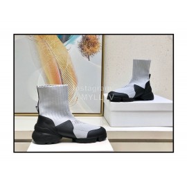 Dior Autumn Winter New Soft Leather Shoes Gray