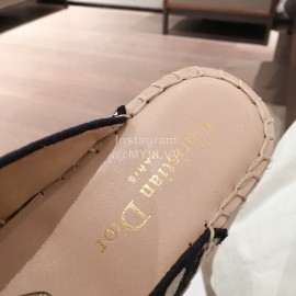 Dior Black Embroidered Sandals