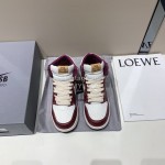 Dior Co Branded Aj Shoes Wine Red