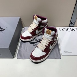Dior Co Branded Aj Shoes Wine Red