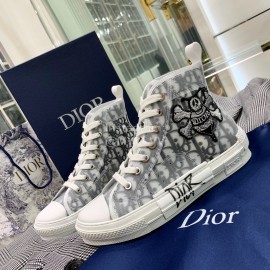 Dior Co Branded Stussy High Top Shoes